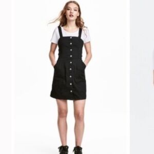 H&M Divided black denim sleeveless dress size 2